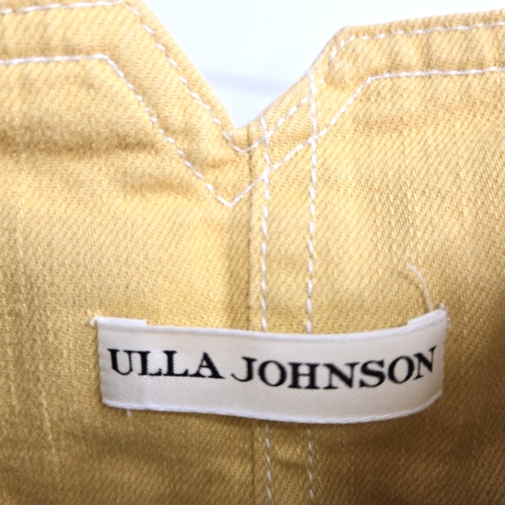 Ulla Johnson Jeans Lou Mustard Button Fly Flare - Picture 2 of 16